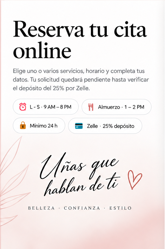 Reserva tu cita online — Eucaris Nails VIP